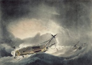 A tempestade aumentada, gravada por Francis Jukes (1745-1812) publicada em 1795 (aquatint)